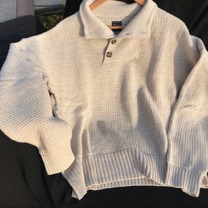 Gap Women’s XL V-Neck Sweater with Buttons- Cream